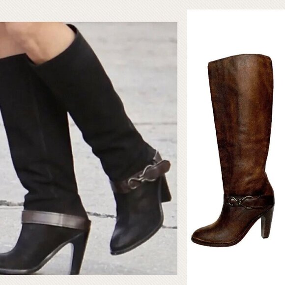 Cole Haan Women's Air Tantivy Knee-High Leather Boot in Chestnut - Picture 2 of 12